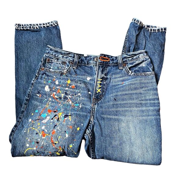 Hippie Jeans Abercrombie & Fitch Sz 27 Womens Embroidered Painted Art to Wear - Picture 9 of 11